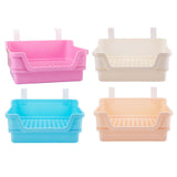 Maxbell Rabbit Toilet Box Hamster Indoor Potty Trainer Corner Litter Guinea Pig Pets Pink