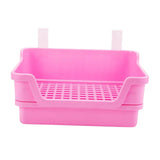 Maxbell Rabbit Toilet Box Hamster Indoor Potty Trainer Corner Litter Guinea Pig Pets Pink