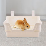 Maxbell Rabbit Toilet Box Hamster Indoor Potty Trainer Corner Litter Guinea Pig Pets White