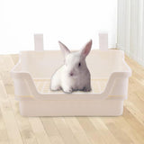 Maxbell Rabbit Toilet Box Hamster Indoor Potty Trainer Corner Litter Guinea Pig Pets White