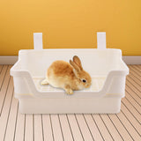 Maxbell Rabbit Toilet Box Hamster Indoor Potty Trainer Corner Litter Guinea Pig Pets White