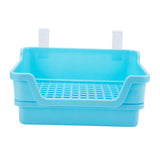 Maxbell Rabbit Toilet Box Hamster Indoor Potty Trainer Corner Litter Guinea Pig Pets Blue