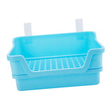 Maxbell Rabbit Toilet Box Hamster Indoor Potty Trainer Corner Litter Guinea Pig Pets Blue