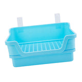 Maxbell Rabbit Toilet Box Hamster Indoor Potty Trainer Corner Litter Guinea Pig Pets Blue