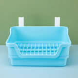 Maxbell Rabbit Toilet Box Hamster Indoor Potty Trainer Corner Litter Guinea Pig Pets Blue