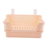 Maxbell Rabbit Toilet Box Hamster Indoor Potty Trainer Corner Litter Guinea Pig Pets Beige