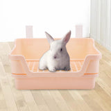 Maxbell Rabbit Toilet Box Hamster Indoor Potty Trainer Corner Litter Guinea Pig Pets Beige