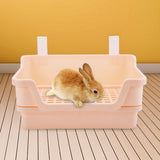Maxbell Rabbit Toilet Box Hamster Indoor Potty Trainer Corner Litter Guinea Pig Pets Beige
