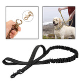 Maxbell Elastic Bungee Training Walking Metal Buckle Dog Leash Handle Black