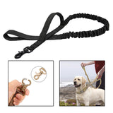 Maxbell Elastic Bungee Training Walking Metal Buckle Dog Leash Handle Black