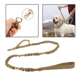 Maxbell Elastic Bungee Training Walking Metal Buckle Dog Leash Handle Khaki