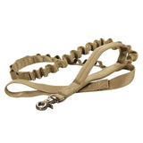 Maxbell Elastic Bungee Training Walking Metal Buckle Dog Leash Handle Khaki