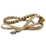 Maxbell Elastic Bungee Training Walking Metal Buckle Dog Leash Handle Khaki