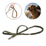 Maxbell Elastic Bungee Training Walking Metal Buckle Dog Leash Handle Dark Green