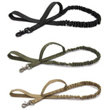 Maxbell Elastic Bungee Training Walking Metal Buckle Dog Leash Handle Dark Green