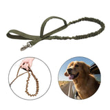 Maxbell Elastic Bungee Training Walking Metal Buckle Dog Leash Handle Dark Green