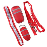 Maxbell Running Dog Leash Hands Free Reflective Bungee for Walking Cycling Jogging Red