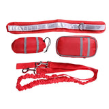 Maxbell Running Dog Leash Hands Free Reflective Bungee for Walking Cycling Jogging Red