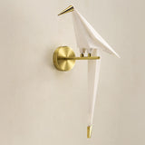 Maxbell Modern Single Head Sconce Lighting Fixtures Ornament Bird Wall Lamp for Loft Left