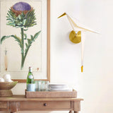 Maxbell Modern Single Head Sconce Lighting Fixtures Ornament Bird Wall Lamp for Loft Left