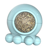 Maxbell Catnip Ball Cat Licking Spherical Kitty Catnip Roller Rotating Treat Blue