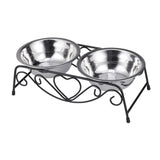 Maxbell Pet Dog Bowls Stand Puppy Feeding Dish Water and Food Bowls Neck Protection