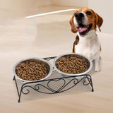 Maxbell Pet Dog Bowls Stand Puppy Feeding Dish Water and Food Bowls Neck Protection