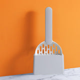 Maxbell Cat Litter Shovel with Holder Scoop with Stand Pet Cleaning Tool White Gray