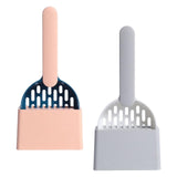 Maxbell Cat Litter Shovel with Holder Scoop with Stand Pet Cleaning Tool White Gray