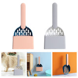 Maxbell Cat Litter Shovel with Holder Scoop with Stand Pet Cleaning Tool White Gray