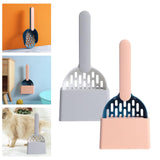 Maxbell Cat Litter Shovel with Holder Scoop with Stand Pet Cleaning Tool White Gray