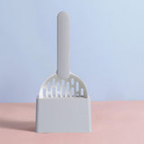 Maxbell Cat Litter Shovel with Holder Scoop with Stand Pet Cleaning Tool White Gray