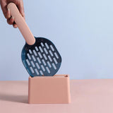 Maxbell Cat Litter Shovel with Holder Scoop with Stand Pet Cleaning Tool Pink Blue