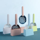 Maxbell Cat Litter Shovel with Holder Scoop with Stand Pet Cleaning Tool Pink Blue