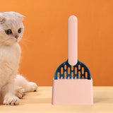 Maxbell Cat Litter Shovel with Holder Scoop with Stand Pet Cleaning Tool Pink Blue