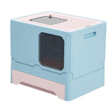 Maxbell Folding Cat Litter Box Toilet with Lid Easy Clean Anti Splashing with Shovel