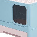 Maxbell Folding Cat Litter Box Toilet with Lid Easy Clean Anti Splashing with Shovel