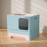 Maxbell Folding Cat Litter Box Toilet with Lid Easy Clean Anti Splashing with Shovel