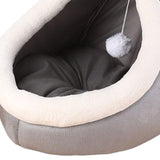 Maxbell Cat Sleeping Beds with Ball Toy Semi Closed Warm Nest Small Dog Bed Kennel