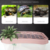 Maxbell Vivarium Box Cover Platform Turtle Accessories Decor Terrapin Rest Ornament Pink