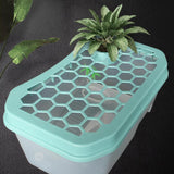 Maxbell Vivarium Box Cover Platform Turtle Accessories Decor Terrapin Rest Ornament Blue
