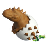 Maxbell Durable Dog Chew Toys Dinosaur Egg Non Toxic for All Breeds Dogs Puppy Brown