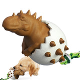 Maxbell Durable Dog Chew Toys Dinosaur Egg Non Toxic for All Breeds Dogs Puppy Brown