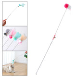 Maxbell Cat Wand Toy Feather Cat Playing Kitten Rod Toy Scratching Pet Accessories
