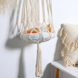 Maxbell Bohemian Handwoven Tapestry Macrame Cat Hammock Cat Nest Wall Hanging Basket