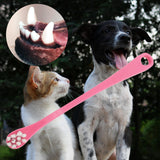 Maxbell Dog Cats Teeth Deep Clean Brush Cleaning Fresh Breath Pets Toothbrush Pink
