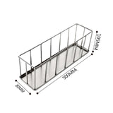 Maxbell Hollow Rectangle Tortoise Feeder Pet Reptile Food Dispenser Tool Accessories Silver