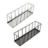 Maxbell Hollow Rectangle Tortoise Feeder Pet Reptile Food Dispenser Tool Accessories Silver