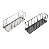 Maxbell Hollow Rectangle Tortoise Feeder Pet Reptile Food Dispenser Tool Accessories Silver