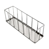 Maxbell Hollow Rectangle Tortoise Feeder Pet Reptile Food Dispenser Tool Accessories Silver